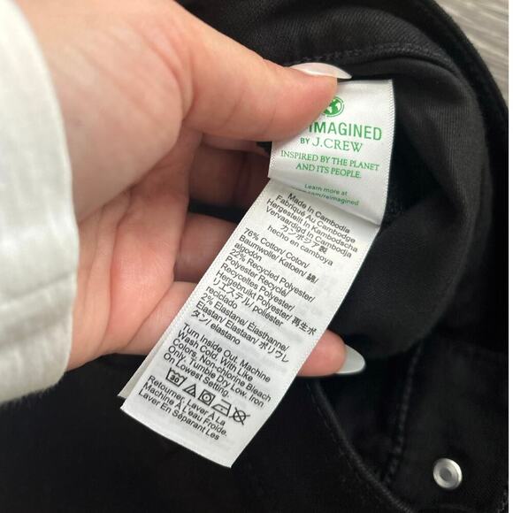 NWT J.Crew Mid Rise Flare Crop Jean In Black Size 31 - Picture 4 of 6